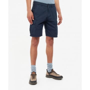 BARBOUR NAVY BROWN RIPSTOP CARGO SHORTS