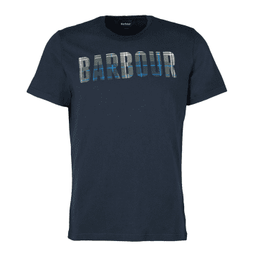 Barbour Thurso Tee Navy & Kielder In Blue