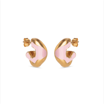 Enamel Copenhagen Amelia Hoop Earrings In Pink
