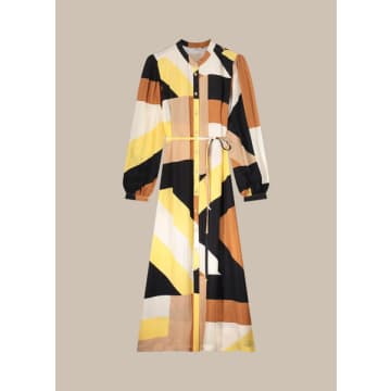 Summum Woman Graphic Lines Maxi Dress