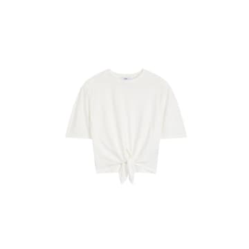 Suncoo Mohsen Knot Tee In Blanc Casse From