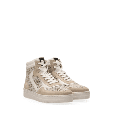 Maruti Mona Suede Hairon Trainers In Off White Pixel