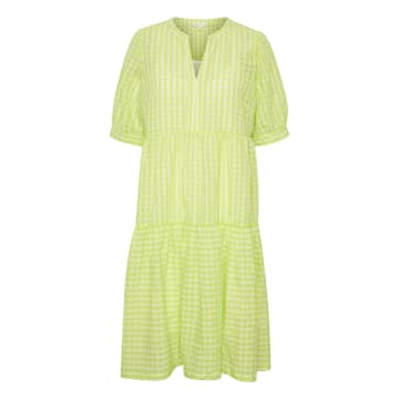 Part Two Grass Green Check Nidia Dress