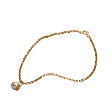 Posh Totty Designs Gold Pearl & Shell Charm Bracelet