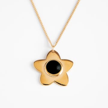 Dlirio Black Flower Necklace