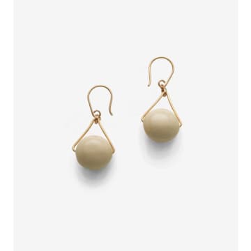 Helena Rohner Ines Drop Almond Earrings In White