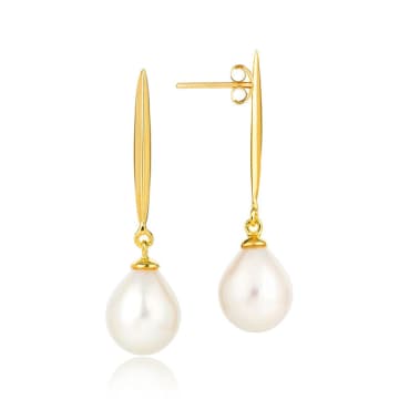 Claudia Bradby Coco Epee Pearl Drops Gold Plate