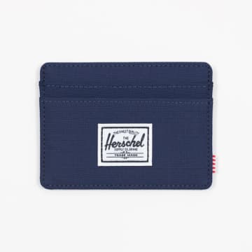 Herschel Supply Co. Charlie Card Holder Wallet In Peacoat In Blue