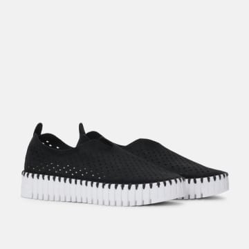 Shop Ilse Jacobsen Tulip Slip On With Chunky Sole In Black