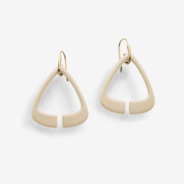 Helena Rohner Rumi Triangle White Earrings