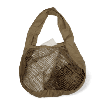 The Organic Company Net Shoulder Bag Khaki In Neutrals