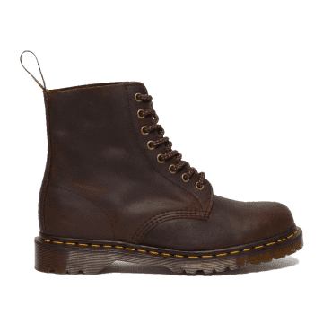 DR. MARTENS' 1460 PASCAL WAXED FULL GRAIN CHESTNUT BROWN SHOES