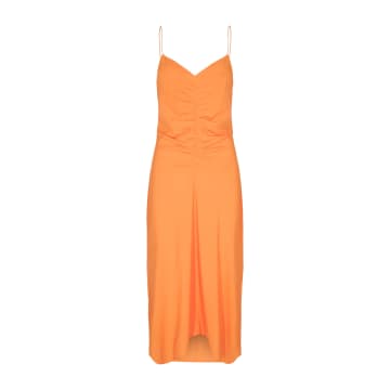 Designers Remix Valerie Drape Slip Dress Mandarin In Orange
