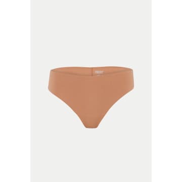 Girlfriend Collective High Rise Stretch Tech Sport Thong In Toast
