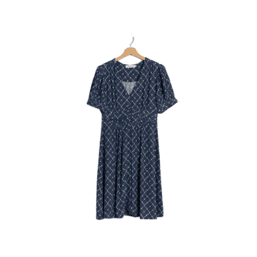 Indi And Cold Short Tie-dye Dress In Indigo