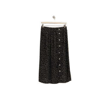 Indi And Cold Prairie Print Midi Skirt In Black