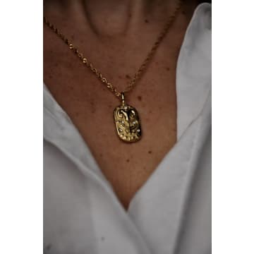 Bon Bon Fistral Aries 18k Gold Zodiac Pendent Necklace