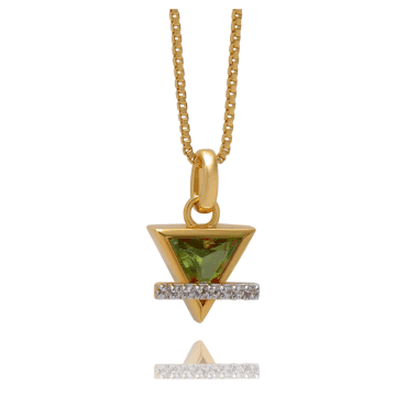 Rachel Jackson Elements Earth Sign Peridot Necklace In Gold