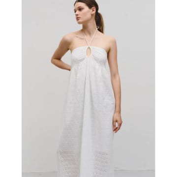 Idano Viviano Embroidered Dress In White