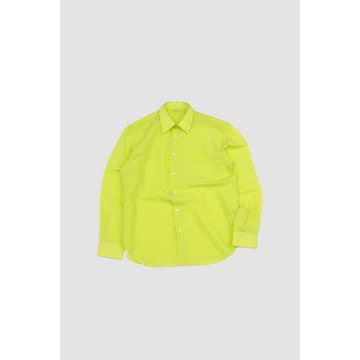 Sunflower Adrian Shirt Neon Yellow Striped Poplin Shirt - Adrian Shirt