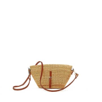 Muun Fille Crossbody Bag With Tan Handle In Neutral