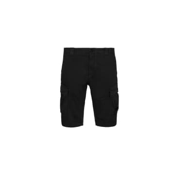 Shop C.p. Company Stretch Sateen Cargo Shorts Black