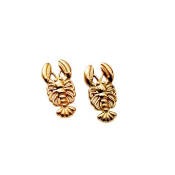 Posh Totty Designs 18ct Gold Plated Sterling Silver Lobster Studs
