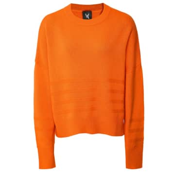 Van Kukil Haisley Stitch Detail Cashmere Jumper In Orange
