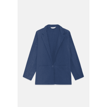 Compañía Fantástica Cotton Blazer In Blue