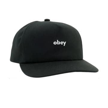 Obey Lowercase Hat 5 Black Men's Panel