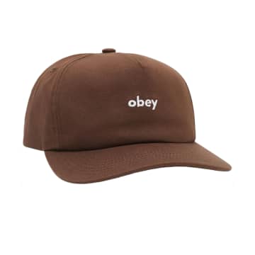 Obey Lowercase Hat 5 Brown Men's Panel