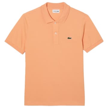 Shop Lacoste Short Sleeved Slim Fit Polo Ph4012 In Orange