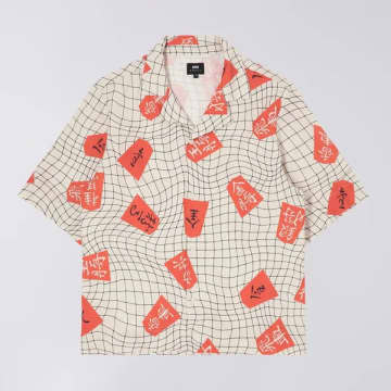 Edwin Shogi Shirt In Cotton/linen Multi Coloured