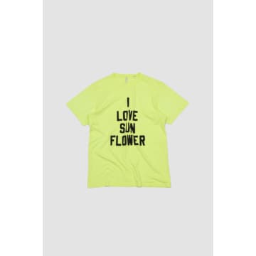 Sunflower Sport Love Tee Neon Yellow Cotton T-shirt With Slogan Print - Sport Love Tee