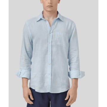 Portuguese Flannel Sky Linen Shirt