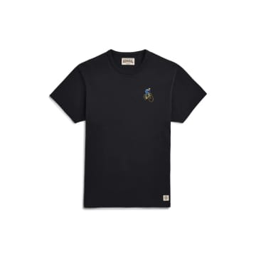 Admiral Sporting Goods Co. Admiral Aylesbury Freeform Embroidery Cycling T-shirt In Black
