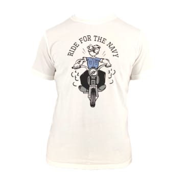 Bl'ker T-shirt Navy Rider Uomo White In Blue
