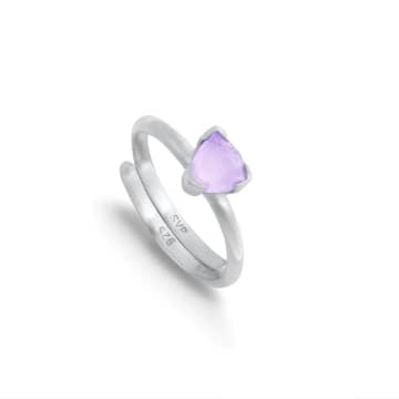 Sarah Verity Audie Violet Quartz Silver Ring In Purple