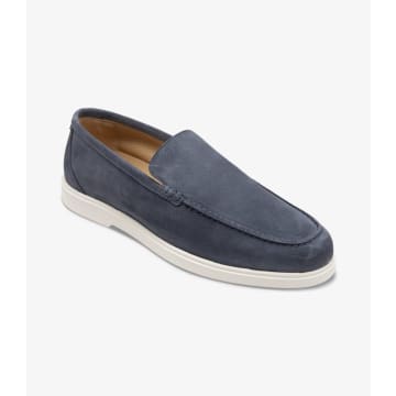 LOAKE LOAKE TUSCANY LOAFER IN LIGHT BLUE SUEDE