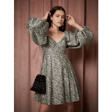 Sister Jane Tempo Leopard Jacquard Mini Dress In Animal Print
