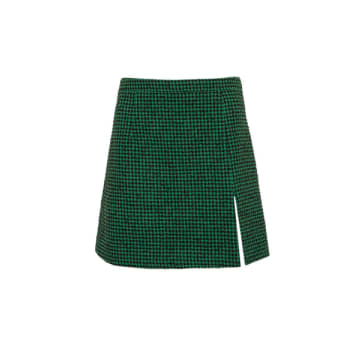 Jovonna Green Bisma Checked Mini Skirt