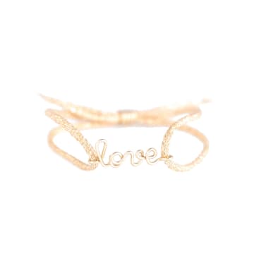 Atelier Paulin Bracelet Cordon Lurex Love Gold Filled