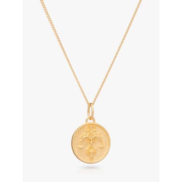 Rachel Jackson Gold Libra Zodiac Art Coin Necklace