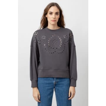 Rails Alice Sweater In Vintage Black Eyelet Embroidery