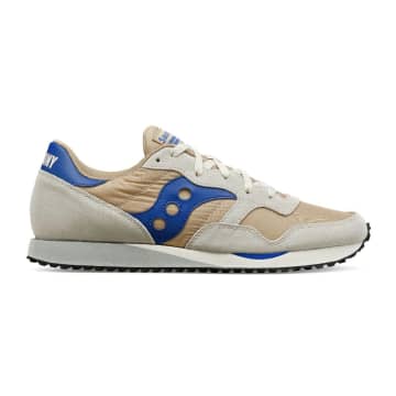 Saucony Tan And Blue Dxn Trainer Vintage Shoes In Neutrals