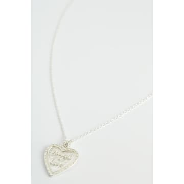 My Doris Silver Peace And Love Necklace In Metallic