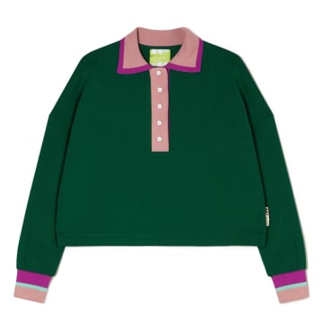 Oof Wear Sweatshirt With Knitted Collar 4027 In Green