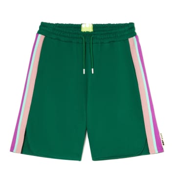 Oof Wear Striped Plush Shorts 8021 In Green