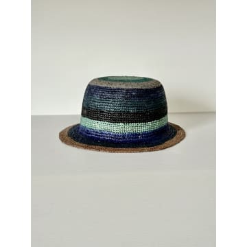 Paul Smith Stripe Crochet Straw Hat Multicolour