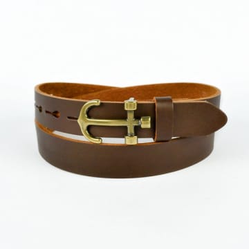 Village Leathers 1" Anchor Belt In Brown